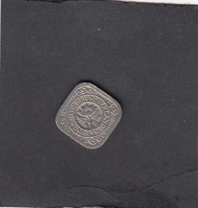 Beschrijving: 5 Cent WILHELMINA 